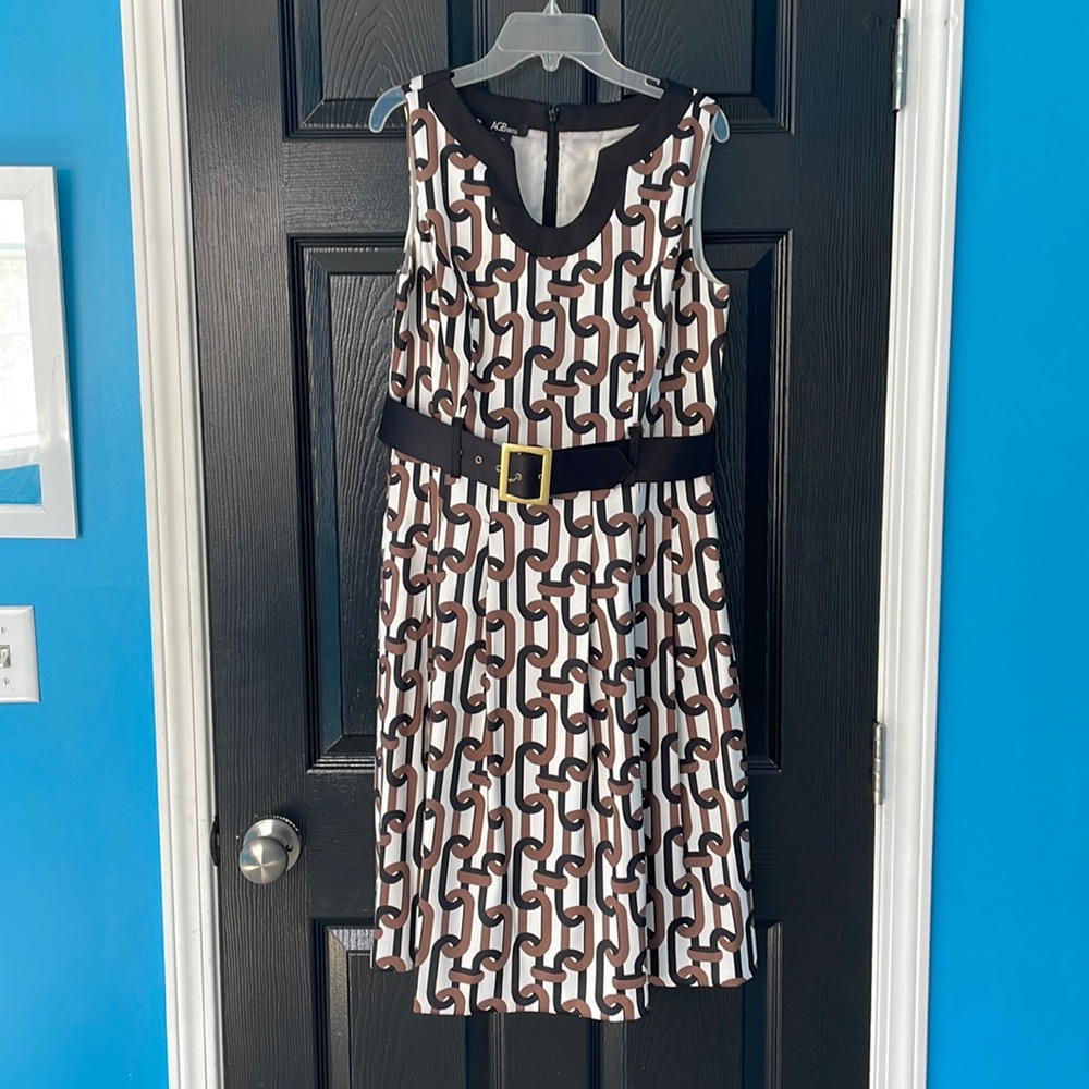 Black and Brown chain dress with belt